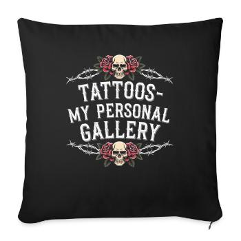 Tattoo Studio Tattoo Artist Tattoo Ideas - Sofa pillowcase 17,3'' x 17,3'' (45 x 45 cm) - black - Front