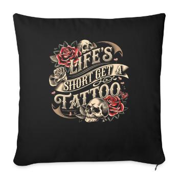 Tattoo Studio Tattoo Artist Tattoo Ideas - Sofa pillowcase 17,3'' x 17,3'' (45 x 45 cm) - black - Front