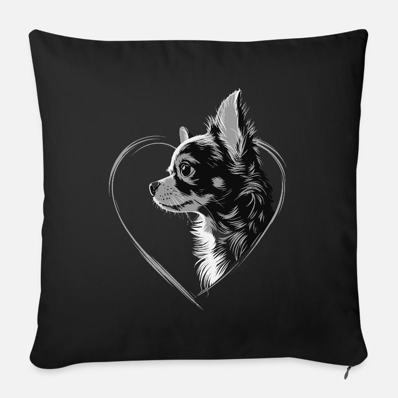 Chihuahua - Sofakissenbezug 45 x 45 cm - Schwarz