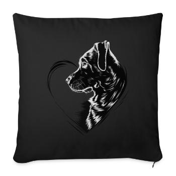 Labrador Retriever - Sofakissenbezug 45 x 45 cm - Schwarz - Vorne