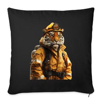 Tiger - Sofakissenbezug 45 x 45 cm - Schwarz - Vorne