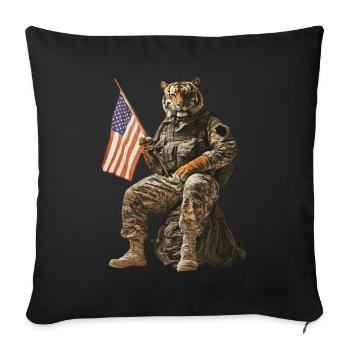 Tiger - Sofakissenbezug 45 x 45 cm - Schwarz - Vorne