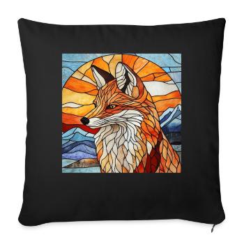 Fuchs - Sofakissenbezug 45 x 45 cm - Schwarz - Vorne