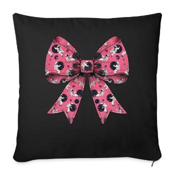 Coquette Bow Astronaut Space Pattern Pink - Sofa pillowcase 17,3'' x 17,3'' (45 x 45 cm) - black - Front