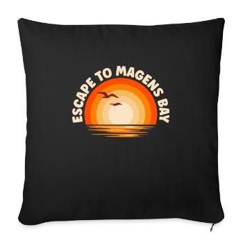 Je fuis vers Magens Bay - Housse de coussin décorative 45 x 45 cm - noir - Devant