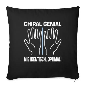 Chiral Genial Nie Identisch Optimal - Sofakissenbezug 45 x 45 cm - Schwarz - Vorne