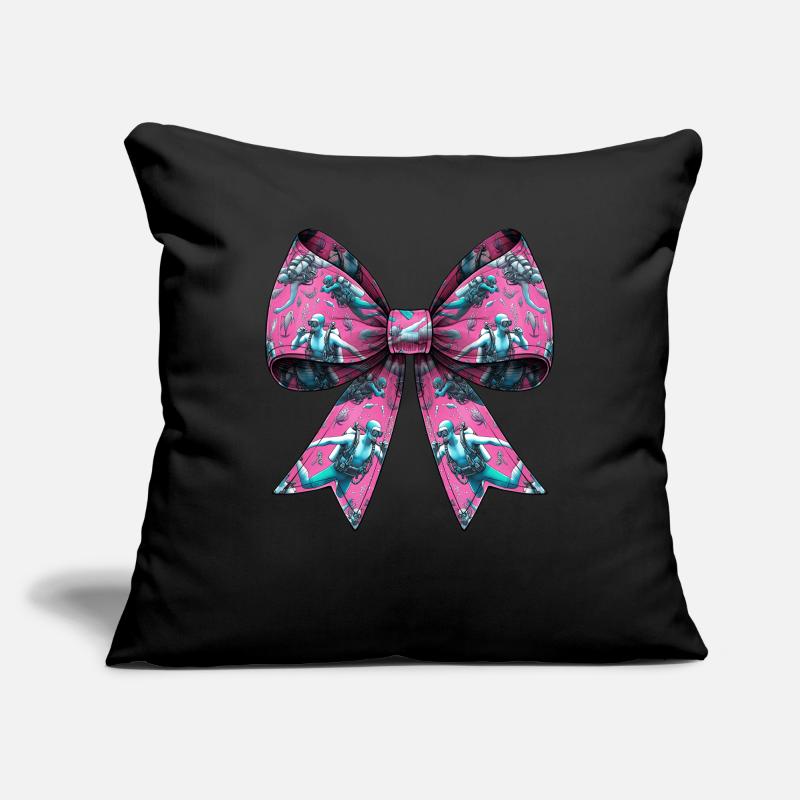 Coquette Bogen Tauchen Mama Taucher Muster rosa Sofakissenbezug 45 x 45 cm
