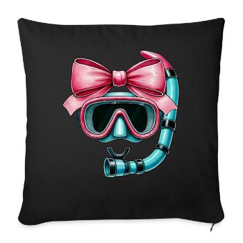 Coquette Bow Schnorcheln Schnorchel Mütter Tag - Sofakissenbezug 45 x 45 cm - Schwarz - Vorne