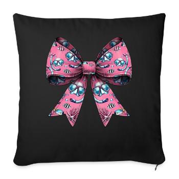 Coquette Bow Snorkeling Snorkel Fête des Mères - Housse de coussin décorative 45 x 45 cm - noir - Devant