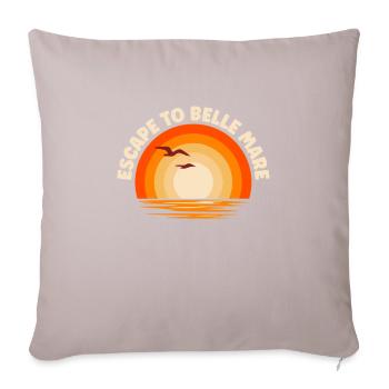 Je fuis à Belle Mare - Housse de coussin décorative 45 x 45 cm - taupe clair - Devant