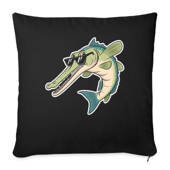 Gar - Sofakissenbezug 45 x 45 cm - Schwarz - Vorne