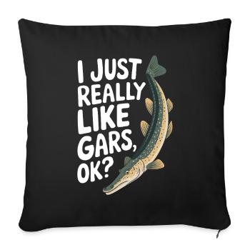 Gar - Sofakissenbezug 45 x 45 cm - Schwarz - Vorne