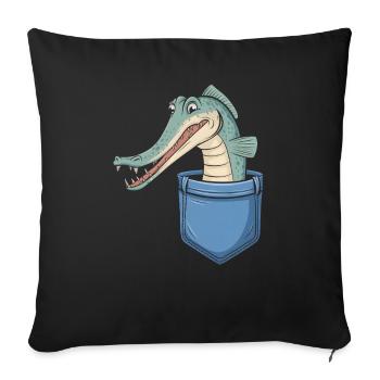 Gar - Sofakissenbezug 45 x 45 cm - Schwarz - Vorne