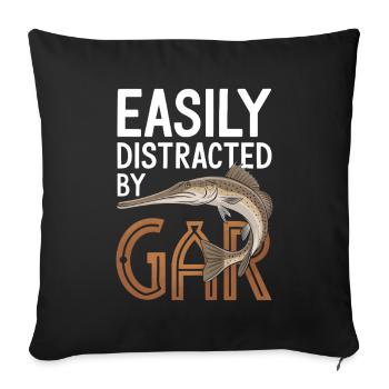 Gar - Sofakissenbezug 45 x 45 cm - Schwarz - Vorne