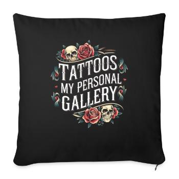 Tattoo Studio Tattoo Artist Tattoo Ideas - Sofa pillowcase 17,3'' x 17,3'' (45 x 45 cm) - black - Front