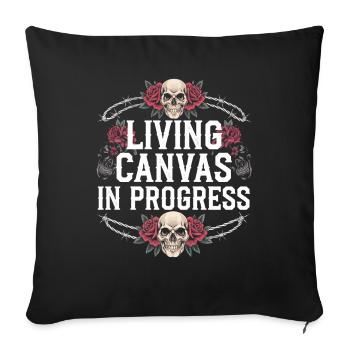 Tattoo Studio Tattoo Artist Tattoo Ideen - Sofakissenbezug 45 x 45 cm - Schwarz - Vorne