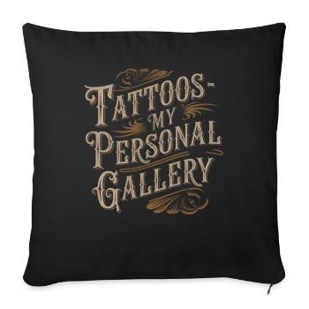 Tattoo Studio Tattoo Artist Tattoo Ideas - Sofa pillowcase 17,3'' x 17,3'' (45 x 45 cm) - black - Front