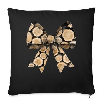 Coquette Bogen Holzarbeiter Logger Mütter Tag Rosa - Sofakissenbezug 45 x 45 cm - Schwarz - Vorne