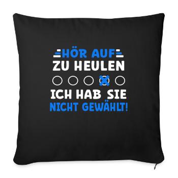Bundestagswahl - ich habe sie nicht gewählt - Sofakissenbezug 45 x 45 cm - Schwarz - Vorne