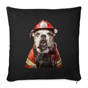 Bulldogge - Sofakissenbezug 45 x 45 cm - Schwarz - Vorne