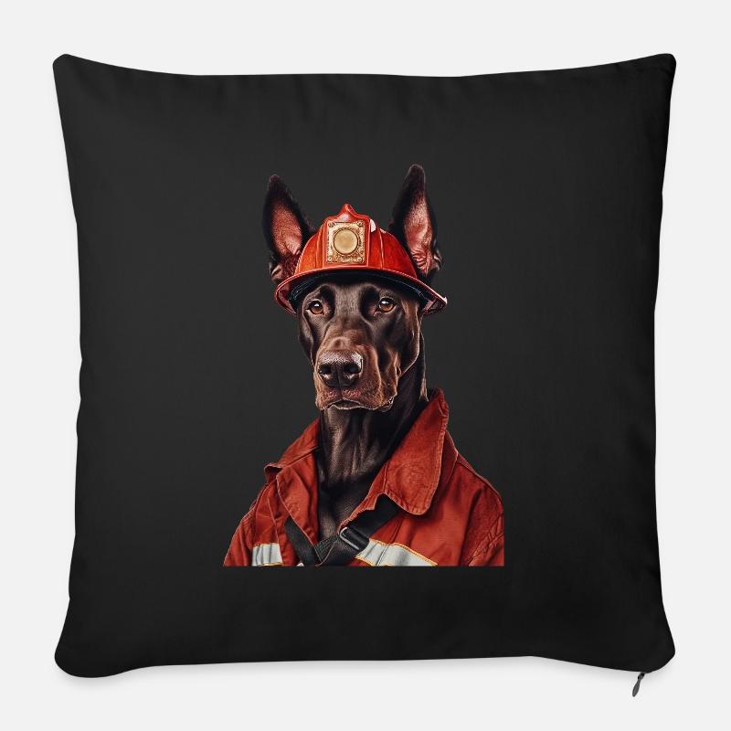 Dobermann - Sofakissenbezug 45 x 45 cm - Schwarz