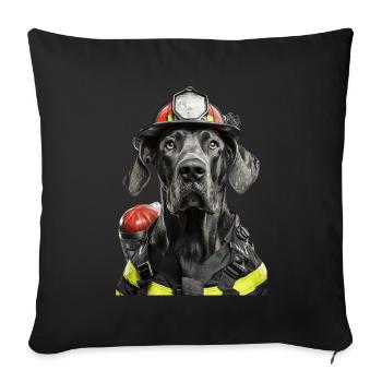 Deutsche Dogge - Sofakissenbezug 45 x 45 cm - Schwarz - Vorne