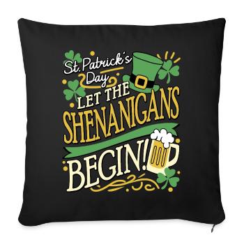 MAQUETTES SAINT-PATRICK - Housse de coussin décorative 45 x 45 cm - noir - Devant