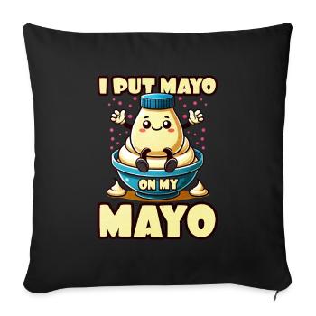 Mayonnaise - Sofakissenbezug 45 x 45 cm - Schwarz - Vorne