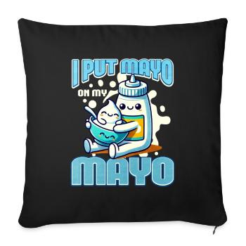 Mayonnaise - Sofakissenbezug 45 x 45 cm - Schwarz - Vorne