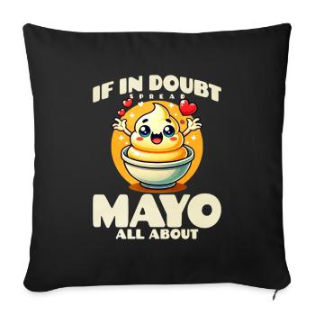 Mayonnaise - Sofakissenbezug 45 x 45 cm - Schwarz - Vorne