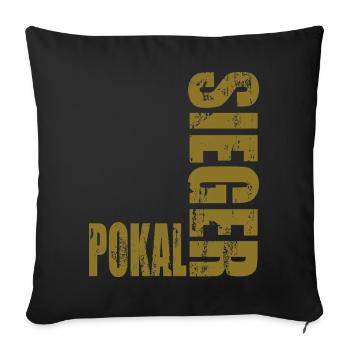 Pokalsieger 2026 - Sofakissenbezug 45 x 45 cm - Schwarz - Vorne