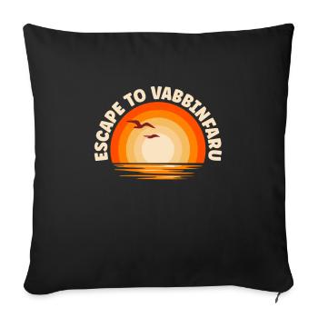 I flee to Vabbinfaru - Sofa pillowcase 17,3'' x 17,3'' (45 x 45 cm) - black - Front