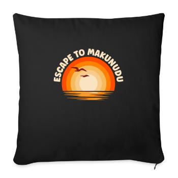 Je fuis vers Makunudu - Housse de coussin décorative 45 x 45 cm - noir - Devant