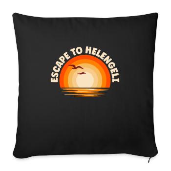 Je m’enfuis à Helengeli - Housse de coussin décorative 45 x 45 cm - noir - Devant
