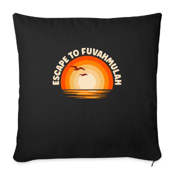 I flee to Fuvahmulah - Sofa pillowcase 17,3'' x 17,3'' (45 x 45 cm) - black - Front