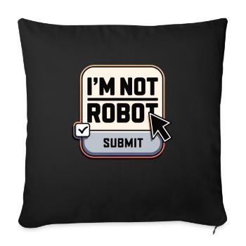 Captcha I'm Not Robot - Sofa pillowcase 17,3'' x 17,3'' (45 x 45 cm) - black - Front