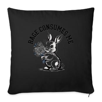 Rage Consumes Me Kaninchen - Sofakissenbezug 45 x 45 cm - Schwarz - Vorne