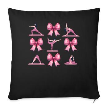 Kokette Bogen Pilates Fitness Workout Rosa - Sofakissenbezug 45 x 45 cm - Schwarz - Vorne