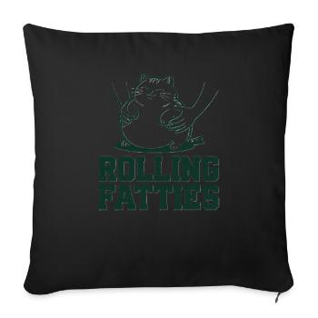 Fat Cat Fat Cat Rolling Fatties - Housse de coussin décorative 45 x 45 cm - noir - Devant
