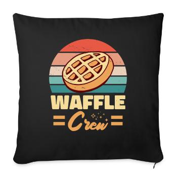 Waffle Crew Breakfast Pancakes Baking Fans - Sofa pillowcase 17,3'' x 17,3'' (45 x 45 cm) - black - Front