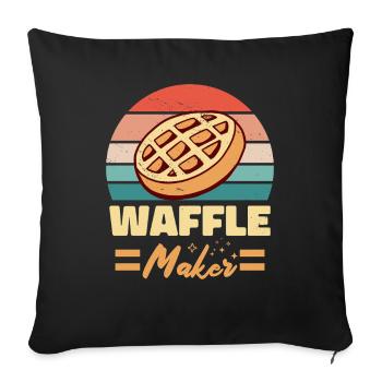 Waffle Maker Breakfast Pancake Baking Fans - Sofa pillowcase 17,3'' x 17,3'' (45 x 45 cm) - black - Front