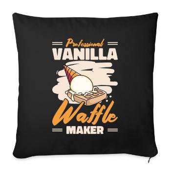 Professional Vanilla Waffle Maker - Sofakissenbezug 45 x 45 cm - Schwarz - Vorne