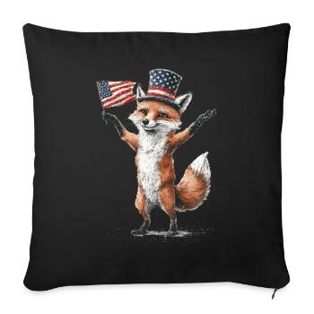 Fuchs - Sofakissenbezug 45 x 45 cm - Schwarz - Vorne