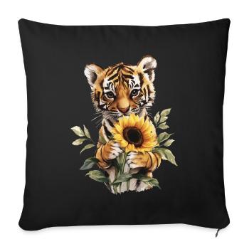Gepard - Sofakissenbezug 45 x 45 cm - Schwarz - Vorne