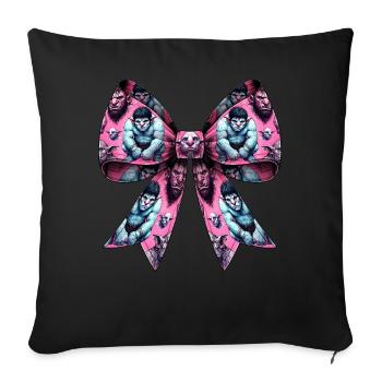 Coquette Bow Ogre Pattern Monster Halloween Mom - Sofa pillowcase 17,3'' x 17,3'' (45 x 45 cm) - black - Front