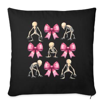 Coquette Bogen Dover Dämon Kryptide Kryptozoologie - Sofakissenbezug 45 x 45 cm - Schwarz - Vorne