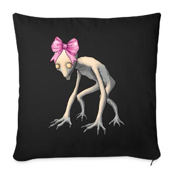 Coquette Bogen Dover Dämon Kryptide Kryptozoologie - Sofakissenbezug 45 x 45 cm - Schwarz - Vorne