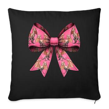 Coquettish Bow Van Meter Visitor Cryptid - Sofa pillowcase 17,3'' x 17,3'' (45 x 45 cm) - black - Front