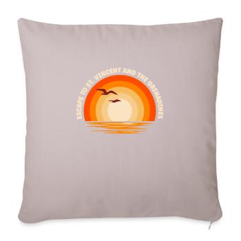 I'm fleeing to St. Vincent and the Grenadines - Sofa pillowcase 17,3'' x 17,3'' (45 x 45 cm) - light taupe - Front