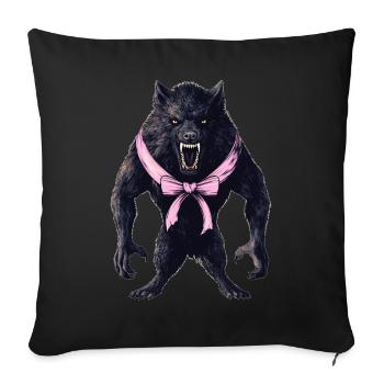 Coquette Bow Werewolf Wolf Halloween Girl - Sofa pillowcase 17,3'' x 17,3'' (45 x 45 cm) - black - Front